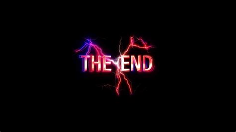 THE END glow pink neon text lightning glitch effect 40827513 Stock ...