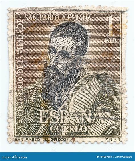 Spain Circa Stamp Printed In Spain Shows A Portrait Of St