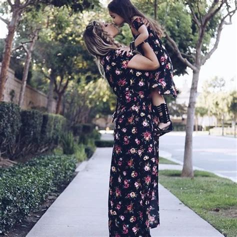 Mother Daughter Maxi Long Dresses Bohemian Boho Chose Mum Mother And