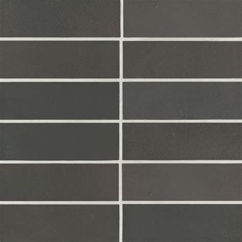 Celine X Matte Porcelain Floor Wall Tile In Black Bedrosians