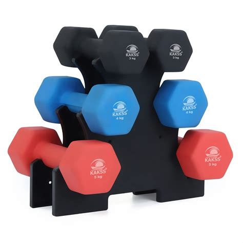 Buy Kakss Neoprene Dumbbell With Stand Multicolor Kg Kg Kg Kg N