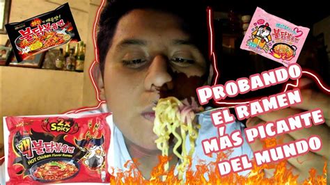 Probando El Ramen M S Picante Del Mundo Bonice Nava Youtube