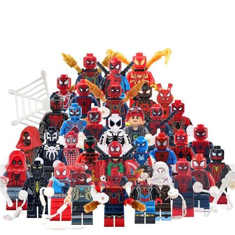 All Spiderman Minifigures Compatible Lego Marvel Minifigures Spiderman