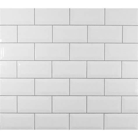 Mulia Tile Classic Beveled Ceramic Subway Tile In White Reviews Wayfair