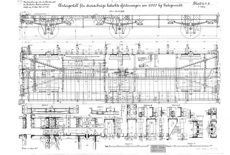 ZANDER HEBA Eisenbahnarchiv Güterwagen Blatt IIc13 Untergestell