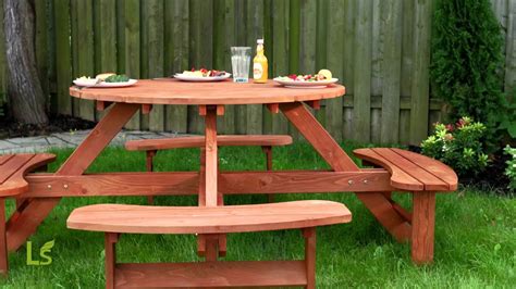 Round Picnic Table Transitional Outdoor Dining Tables By Leisure