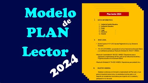 Modelo De Plan Lector Docentes Al Dia Djf