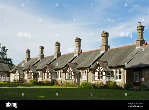 Almshouses In The Village Of Waddington Lancashire England Uk Stock