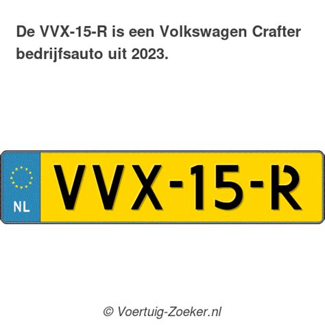 Kenteken VVX 15 R Volkswagen Crafter Bedrijfswagen VVX15R