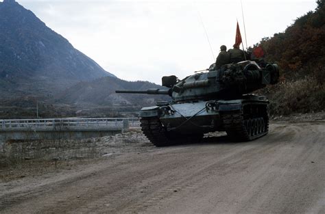 An M60A1 main battle tank of Company C, 1ST Tracked Vehicle Battalion ...