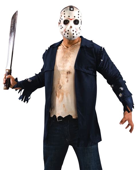 jason deluxe costume  hockey mask horror shopcom