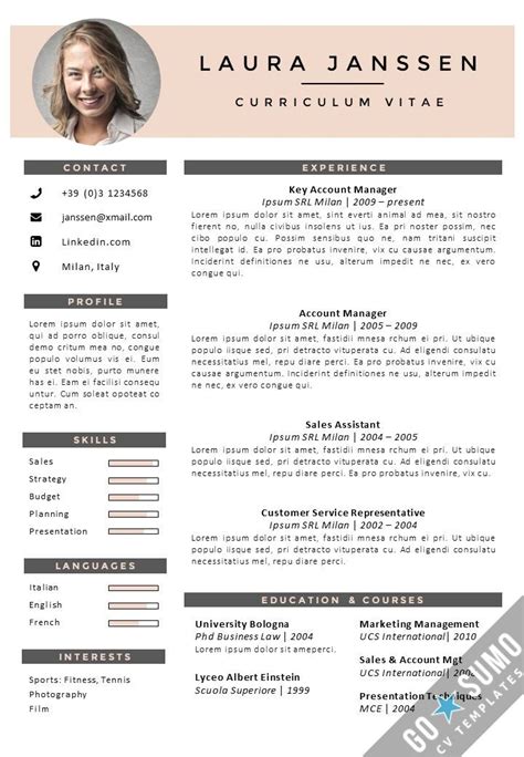 Sample Cv Templates Pdf Doc