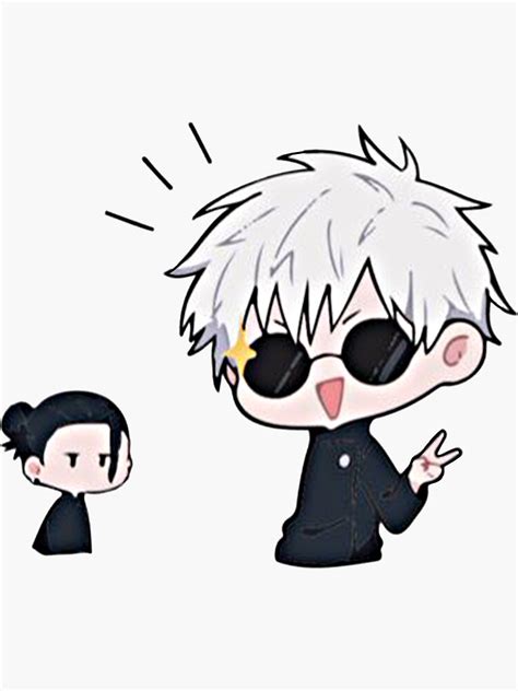 Pegatina Lindo Chibi Joven Gojo Satoru Y Geto De Jujutsu Kaisen