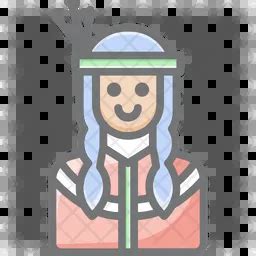 Indigenous People Icon - Download in Colored Outline Style