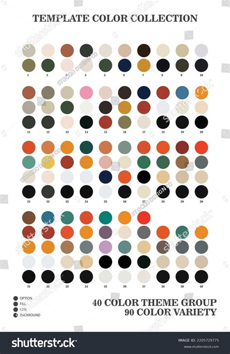 Color Palette Guide Trends 2023 40 Stock Vector (Royalty Free ...