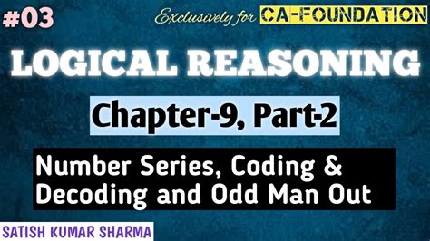 Chapter Part Number Series Coding Decoding And Odd Man