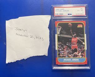 Fleer Michael Jordan Rookie Reprint Graded You Get Card In The