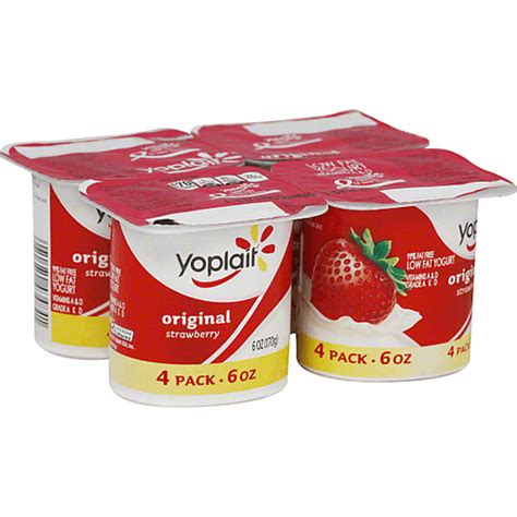 Yoplait® Original Strawberry Low Fat Yogurt 4 6 Oz Cups Low Fat And Nonfat Superlo Foods