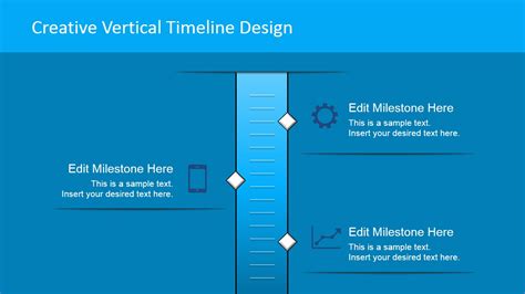 Vertical Timeline with 3 Milestones - SlideModel