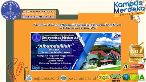 Universitas Medan Area Memperoleh Ranking Ke 4 Perguruan Tinggi Swasta