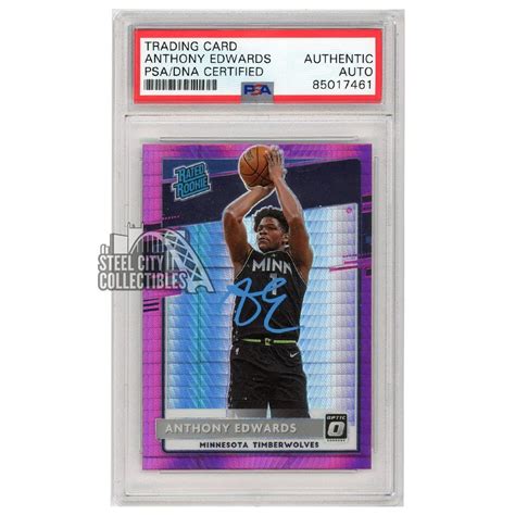 Anthony Edwards Panini Donruss Optic Rated Rookie Hyper Pink