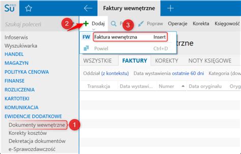 Subiekt nexo Jak wystawić fakturę wewnętrzną InsERT nexo Subiekt