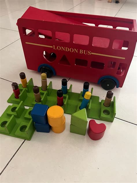 Wooden Bus Toy / Toddler Toy, Babies & Kids, Infant Playtime on Carousell