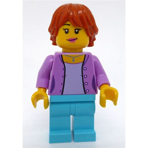 Lego Passenger Lavender Shirt With Necklace Pendant Female