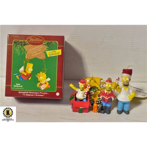 5 THE SIMPSONS CHRISTMAS ORNAMENTS WITH TAGS