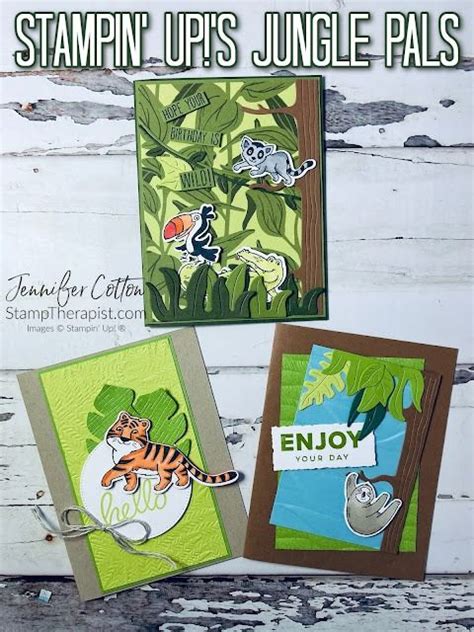 The Stamp Therapist Three Cards With Jungle Pals Sale A Bration Items