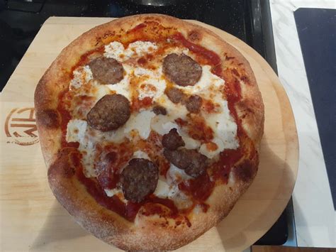 Homemade Meatballs Pepperoni Fresh Mozz Parm And Low Moisture Mozz