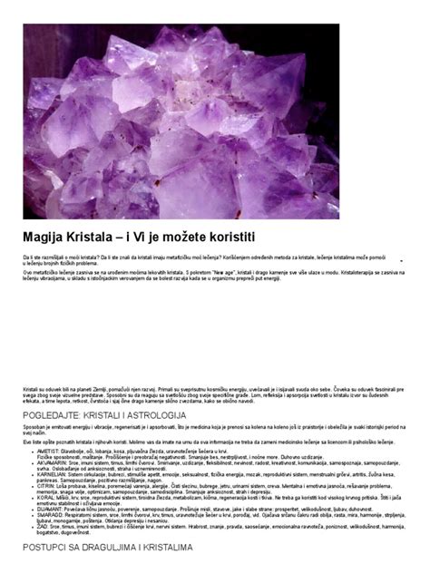 Magija Kristala I Vi Je Možete Koristiti Pdf