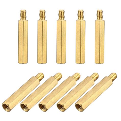 Uxcell M X Mm Mm Male Female Brass Hex Pcb Motherboard Spacer