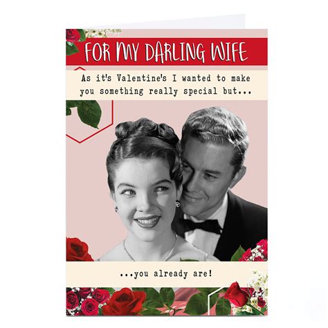 Buy Personalised Valentine S Day Card Darling Wife Something Special For Gbp 2 29 Card