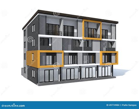 Shop house modern style stock illustration. Illustration of style - 49774984