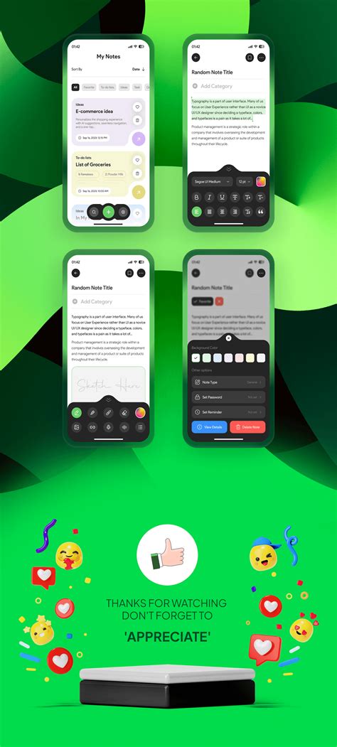 Note Taking App Design Shot 07 On Behance