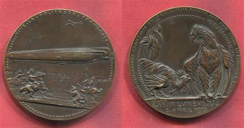 Deutschland Karl Goetz Medaille Kaiserreich Bronze Medaille Notlandung