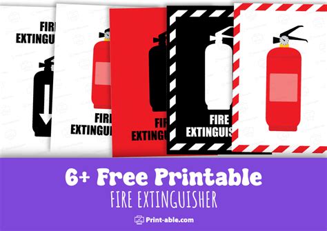 6 Free Fire Extinguisher Sign Printable Print Able