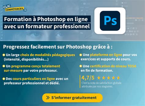 Les formations Photoshop pour débutant avec le CPF