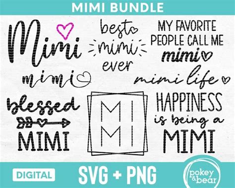 Mimi Svg Bundle Blessed Mimi Svg Mimi Life Svg Mothers Day Svg Bundle Mimi Cut File Mimi Shirt