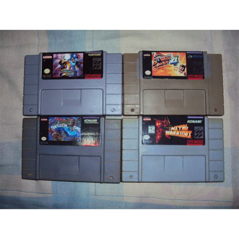 Lote De 4 Jogos De Super Nintendo Paralelos 4 Fitas Cartuchos