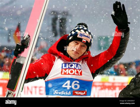 Poland S Dawid Kubacki Celebrates Winning The Ski Jumping HS109 At The