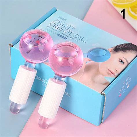 2pcs Large Beauty Ice Hockey Energy Beauty Crystal Ball Facial Cooling