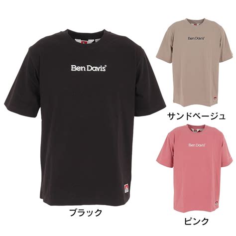 ベンデイビスBEN DAVISメンズ半袖Tシャツ メンズ ロゴ刺繍 23580004 PNK ゴルフ用品はヴィクトリアゴルフ