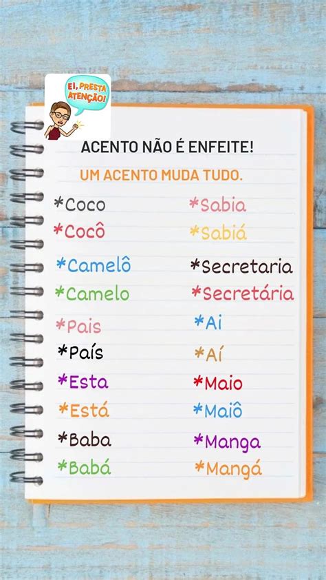 Eu Apoio Tem Acento - A importância de um acento!! | Acentuação, Estudar portugues, Escola