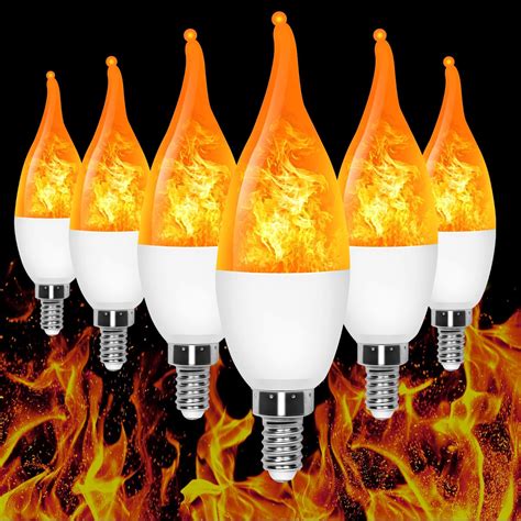 Led Flame Effect Light Bulb Modes Flame Light Bulbs E Base Fire