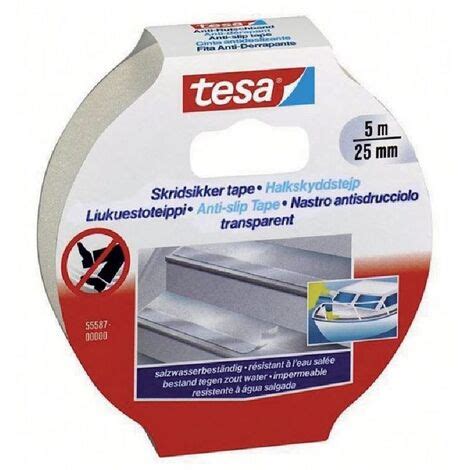 Ruban Adhe Sif Transparent Antide Rapant Tesa 5 M H 25 Mm Pour Marches