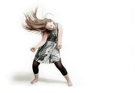 Girl Dancing On A Plain White Background Photograph by Krista Long ...