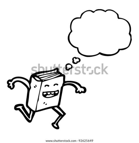 Running Book Cartoon Stock Vector Royalty Free 92625649 Shutterstock