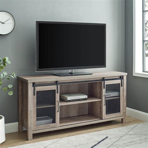 Walker Edison Furniture Company In Gray Wash Composite Tv Stand